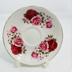 Queen Anne England-Pretty roses saucer.